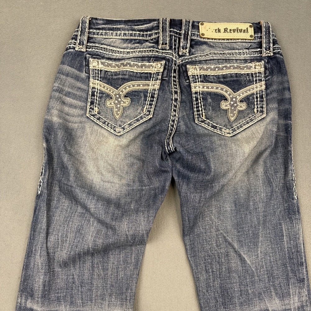 Rock Revival Sherry Boot Stretch Jeans Dark Denim Distres women 26/32